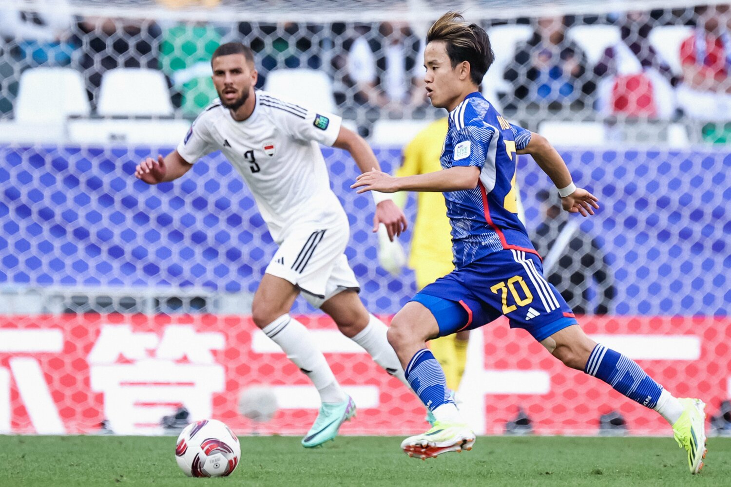 チームとしての狙いはサイド攻撃にあったと明かした久保　©Getty Images