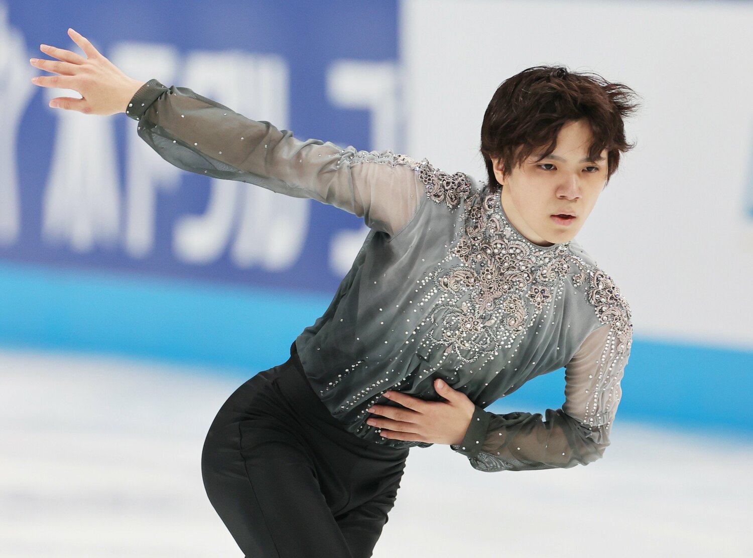 ジャパンオープン1位となり世界王者の貫禄を示した宇野昌磨　©︎JIJI PRESS