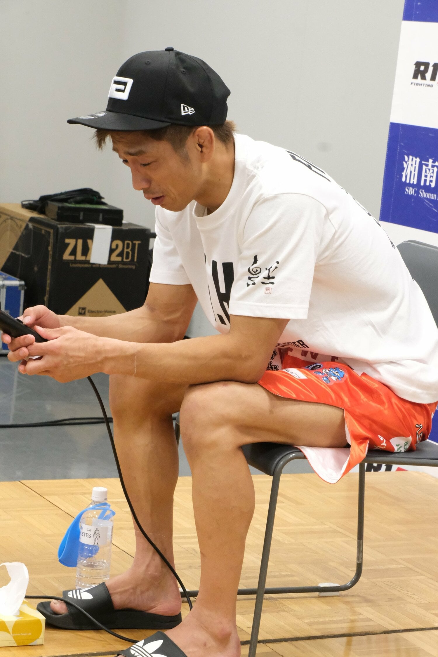 コメントブースでは涙ぐむ場面もあった　©Norihiro Hashimoto