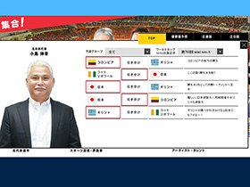 画像は小島さんの予想。著名人の予想もグラフィック表示で見やすい。 