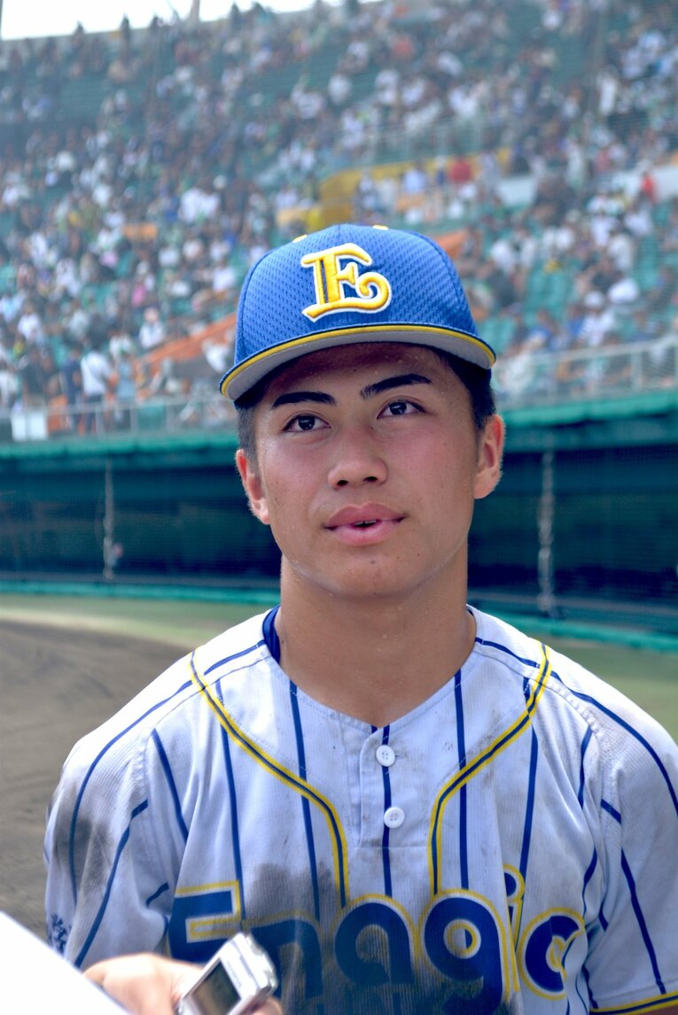 俊足巧打の二塁手・イーマン琉海。U-18日本代表候補　©Takarin Matsunaga