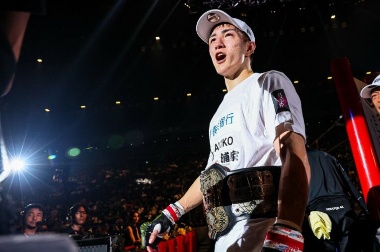 『RIZIN.48』でバンタム級王者に輝いた井上直樹（27歳）。トークは不得手でも、実力は折り紙つきだ ／ photograph by RIZIN FF Susumu Nagao