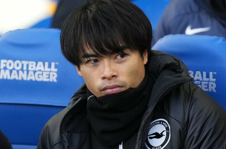 11月の代表ウィークに右太もも裏のケガが発覚した三笘薫（26歳）。ブライトンでローテーション起用が続く ／ photograph by AFLO