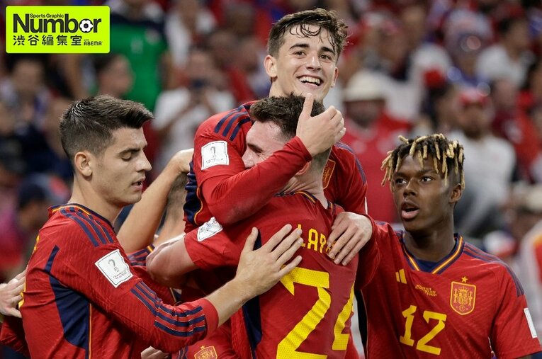 若手が多いスペイン代表の象徴ともいえるガビ。18歳にして代表キャップ数はすでに14を数える ／ photograph by Getty Images