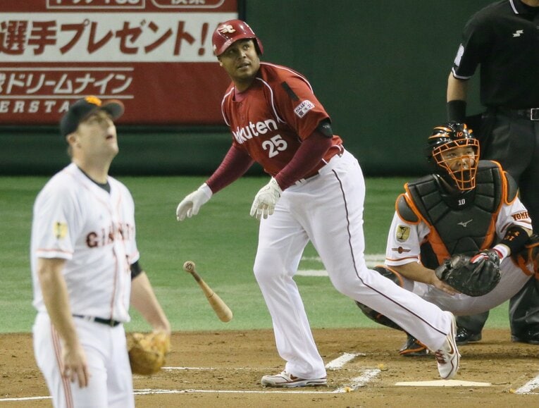 2013～14年、楽天に在籍したアンドリュー・ジョーンズ　©JIJI PRESS