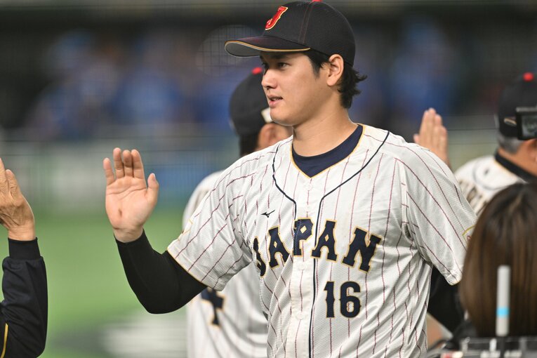 試合後の大谷翔平　©Naoya Sanuki