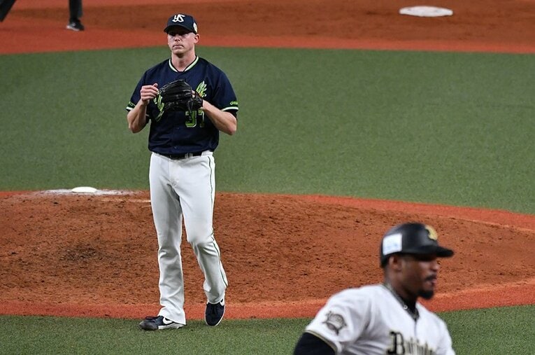 マクガフらはレギュラーシーズンで奮闘した。しかし初戦から「勝利の方程式」を両軍でつぶし合うという流れが、2021年の日本シリーズにはある ／ photograph by Hideki Sugiyama