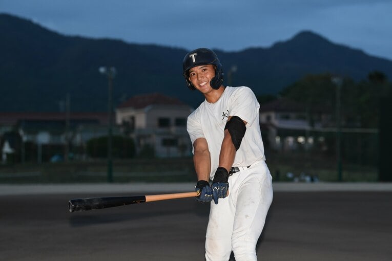 50メートル走は5秒8。プロレベルの走力をもつ藤原佑（写真は9月下旬に撮影） ©Kota Inoue