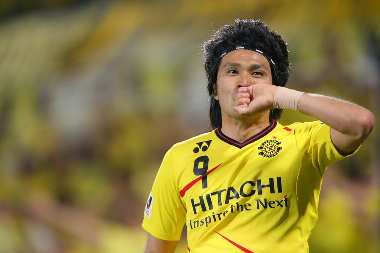 北嶋がつけた「9番」を受け継いだ工藤壮人　©︎Kenzaburo Matsuoka/AFLO