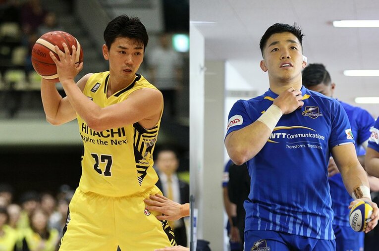 共通点が多いことで実現した両リーグを代表するリーダー同士の対談。自粛ムードが続く中、前向きなメッセージを送ってくれた。 ／ photograph by L:SUNROCKERS SHIBUYA　R:Hiroki Takami/ShiningArcs