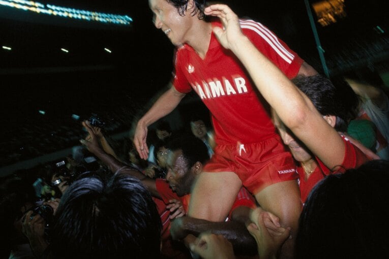 1984年、釜本邦茂・引退試合　©︎BUNGEISHUNJU