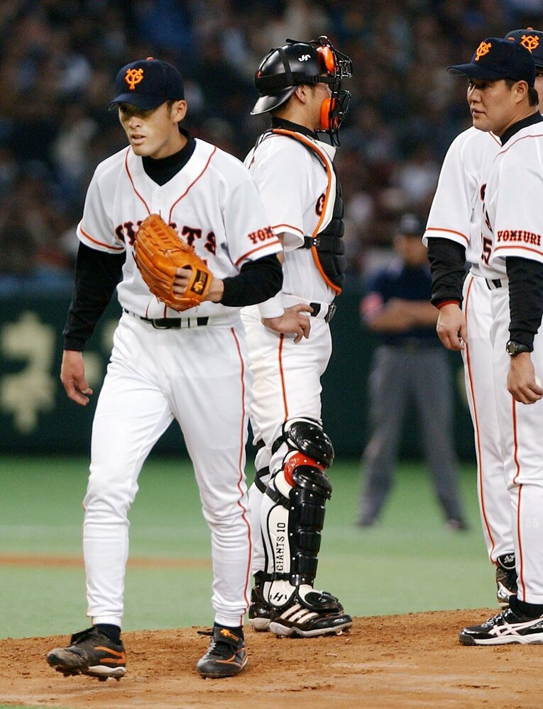 巨人時代の木佐貫　©JIJI PRESS