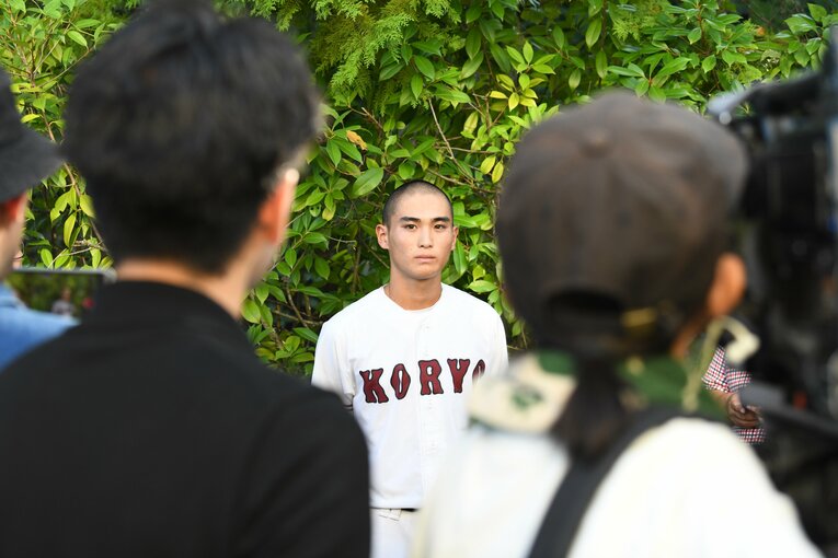 実際の試合後取材の様子　©Kota Inoue