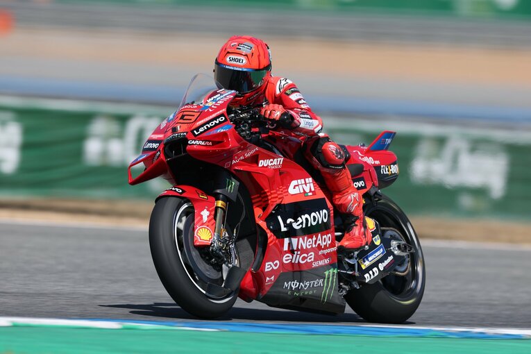 ドゥカティワークスでテストに臨んだマルケスの走り　©Satoshi Endo