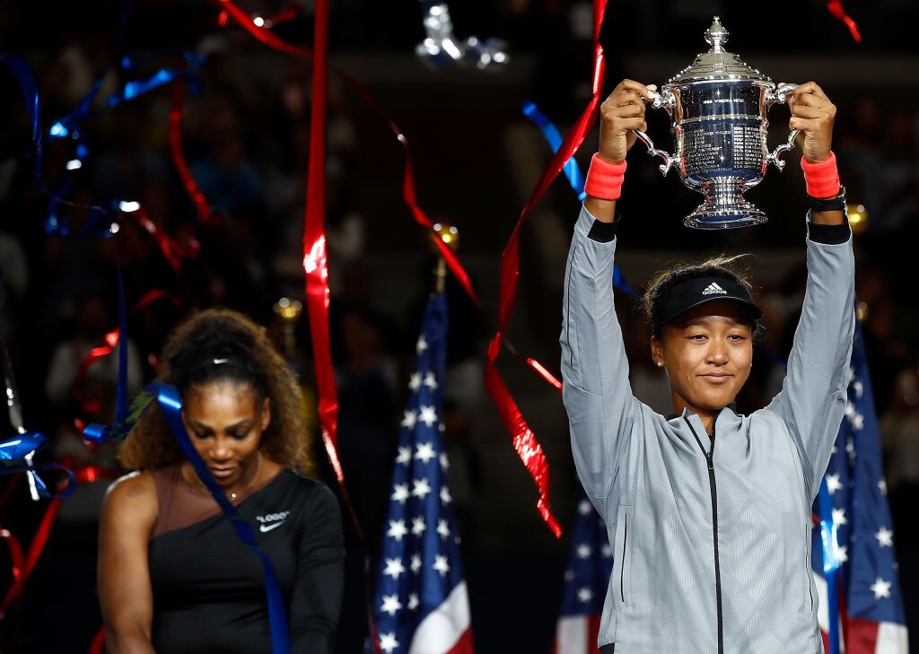 2018年全米オープン、自身初となるグランドスラム制覇を成し遂げた大坂なおみ　©Getty Images