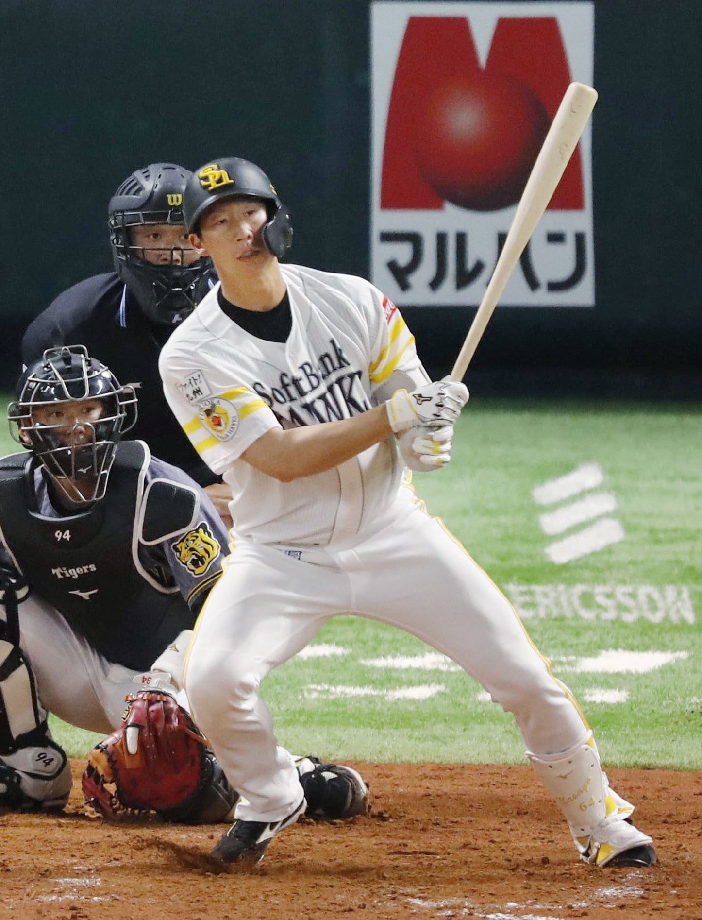 9年目の真砂勇介。右打ちの柳田と評され「ミギータ」の異名も　©KYODO