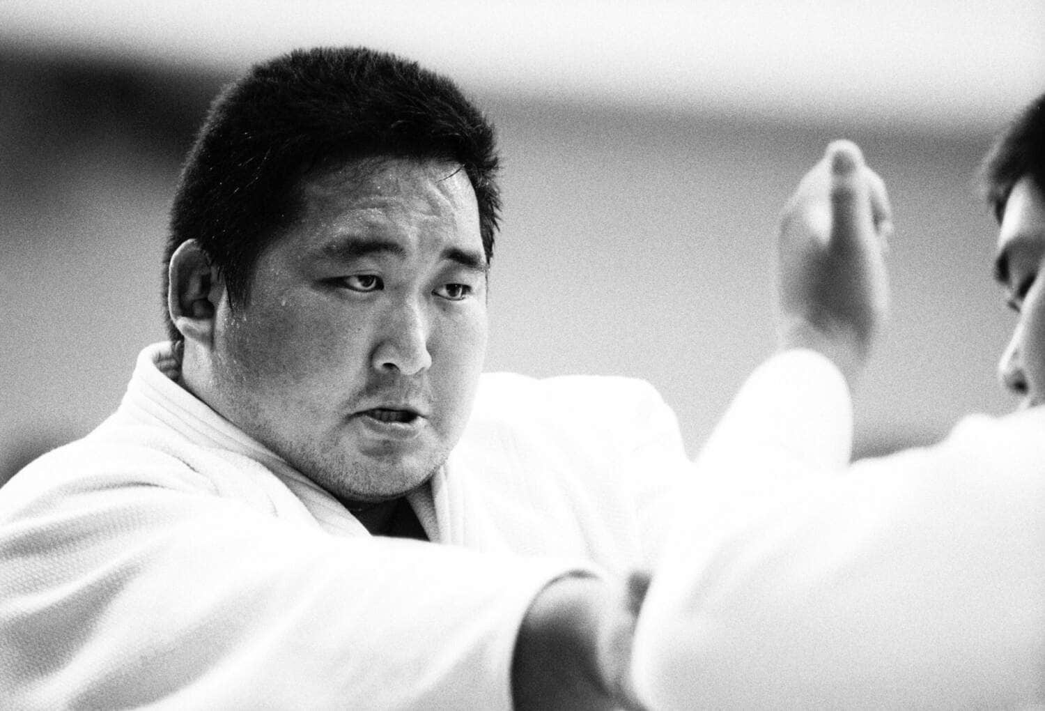 1988年ソウル五輪に向けた強化合宿で汗を流す斉藤仁　©︎Naoya Sanuki