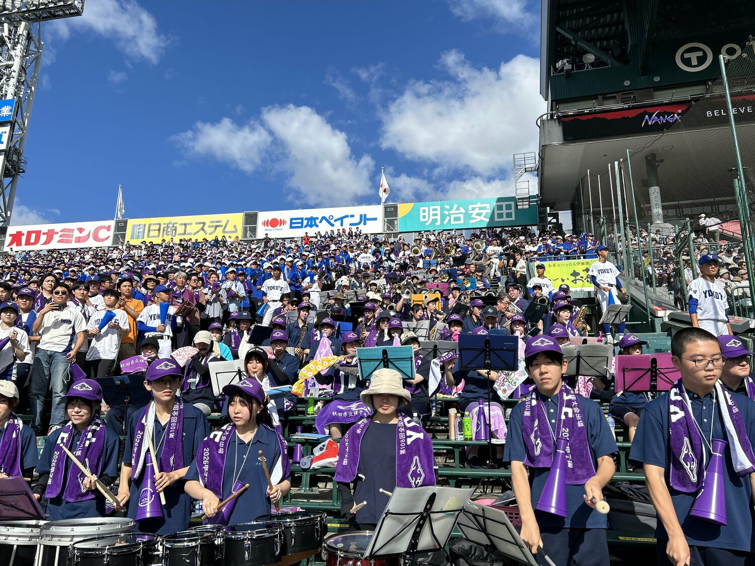 大勢のOBが駆けつけた横手アルプス吹奏楽部 ©Yukiko Umetsu
