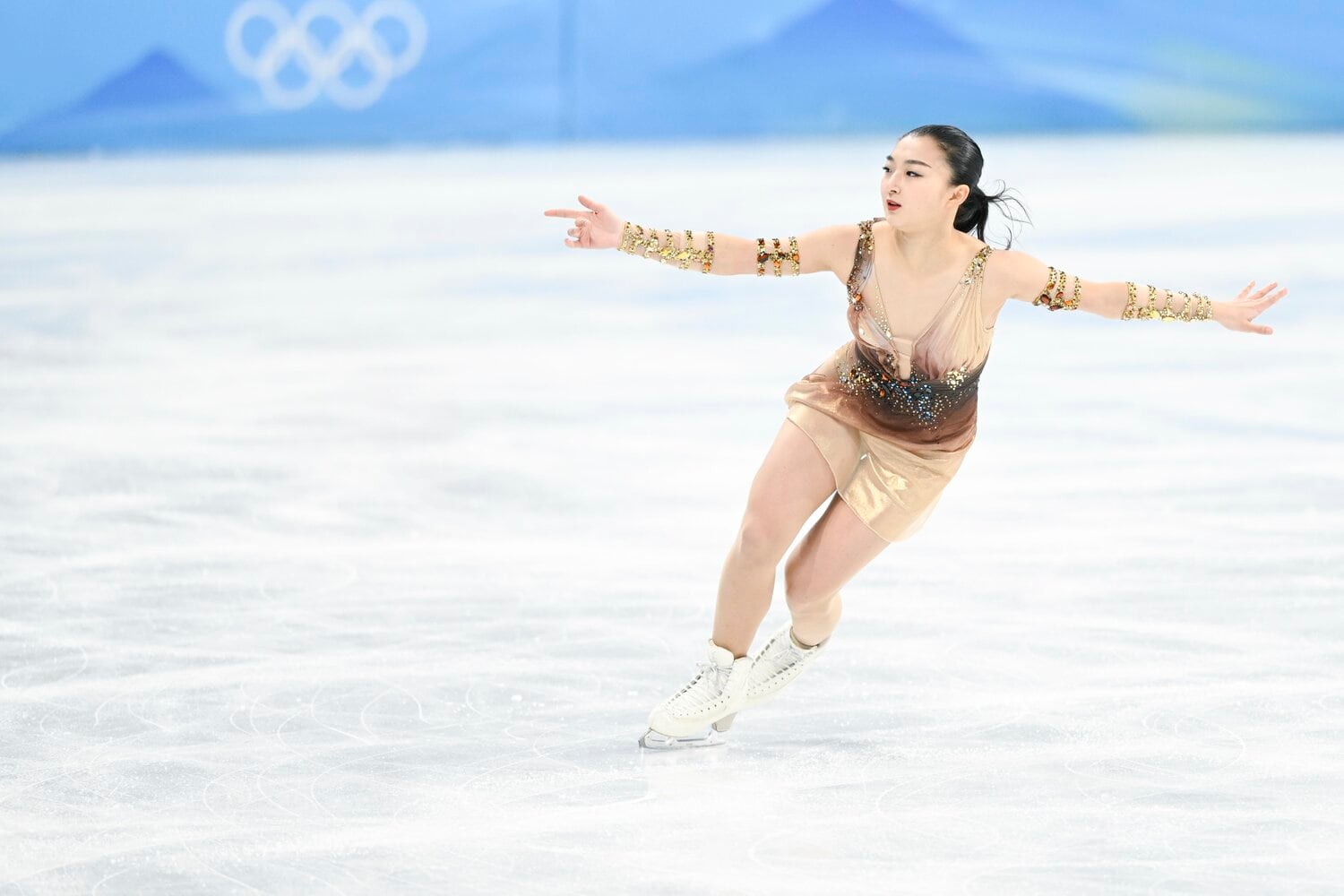 北京五輪SPでの坂本の演技。リショー氏は“特別な選手”だと語る ©Asami Enomoto/JMPA