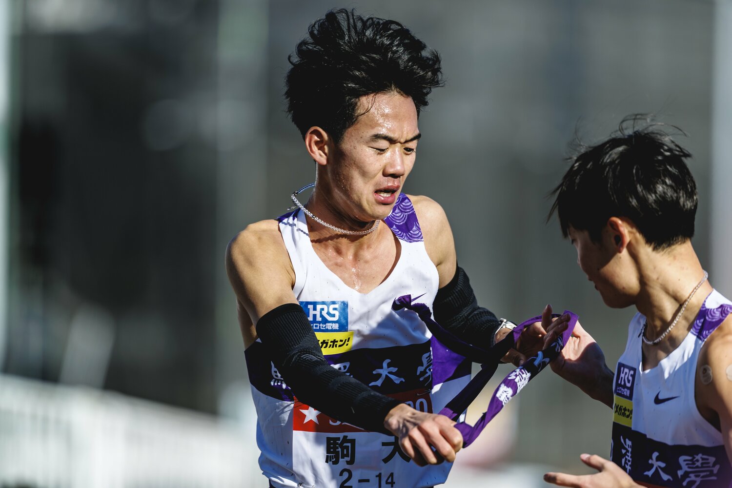 エース区間2区で出雲駅伝の失速の借りを返す力走を見せた桑田　©Kiichi Matsumoto