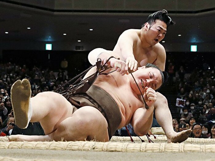 大相撲春場所、無観客開催の影響は。注目の炎鵬、大栄翔らの声を伝える。＜Number Web＞ photograph by Kyodo News