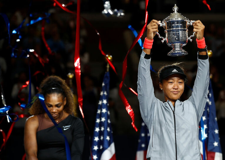 2018年全米オープン、自身初となるグランドスラム制覇を成し遂げた大坂なおみ　©Getty Images