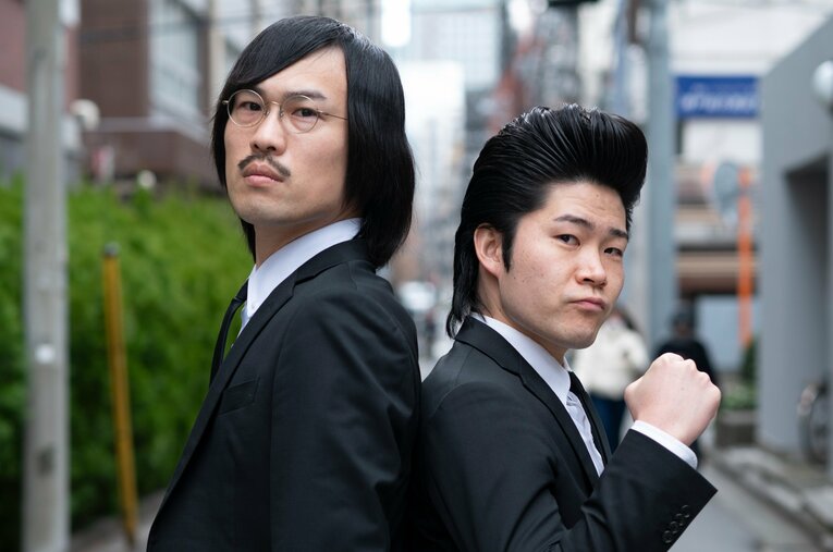 結成2年半でM-1決勝初出場となったジョックロック。福本ユウショウ（ツッコミ、ネタ作り担当、左）とゆうじろー（ボケ担当） ／ photograph by Tadashi Hosoda