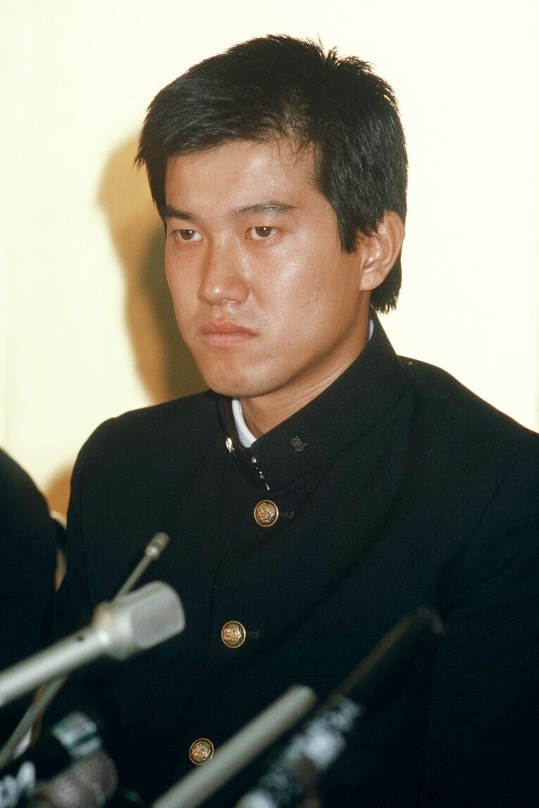 1980年12月、巨人入団会見時の原辰徳　©JIJI PRESS
