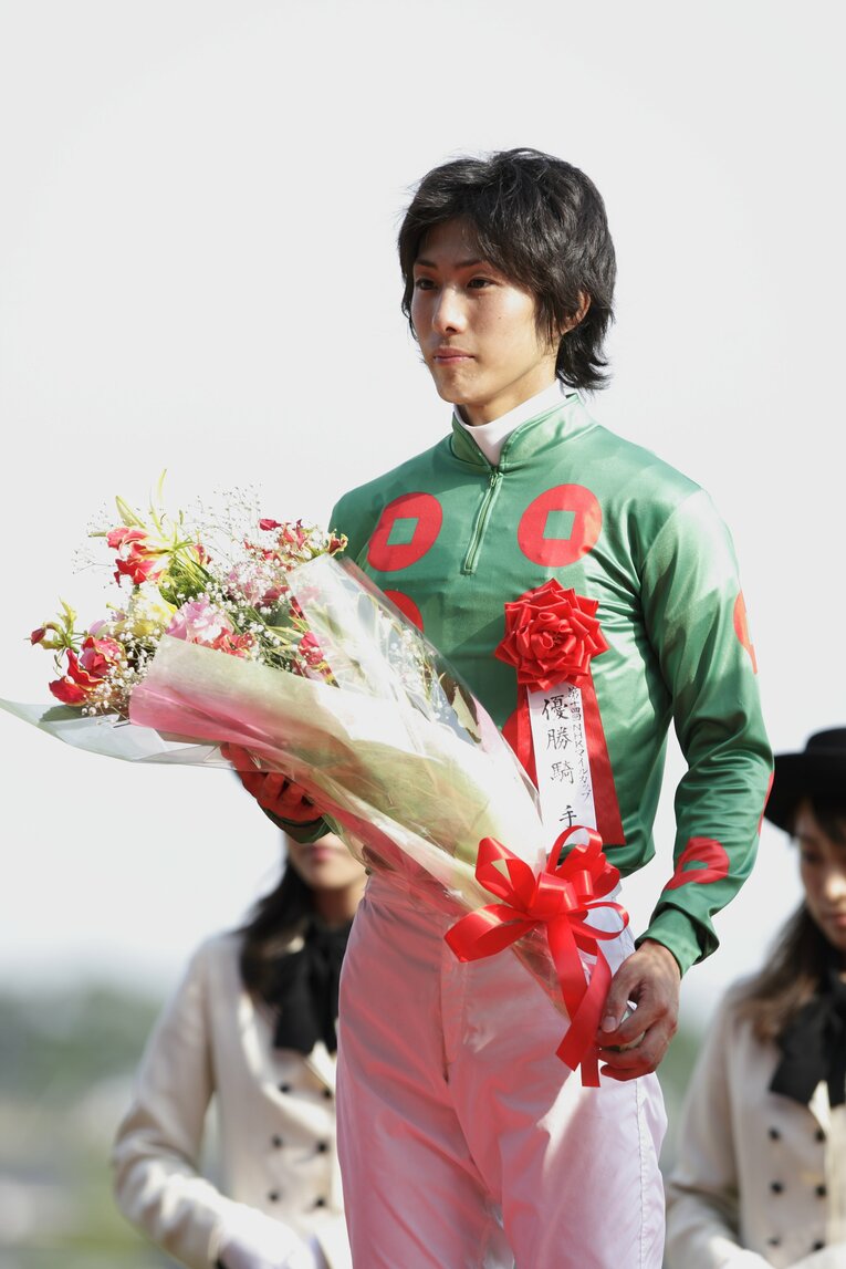 ジョーカプチーノでNHKマイルカップを制した藤岡康太（当時20歳）©Shiro Miyake