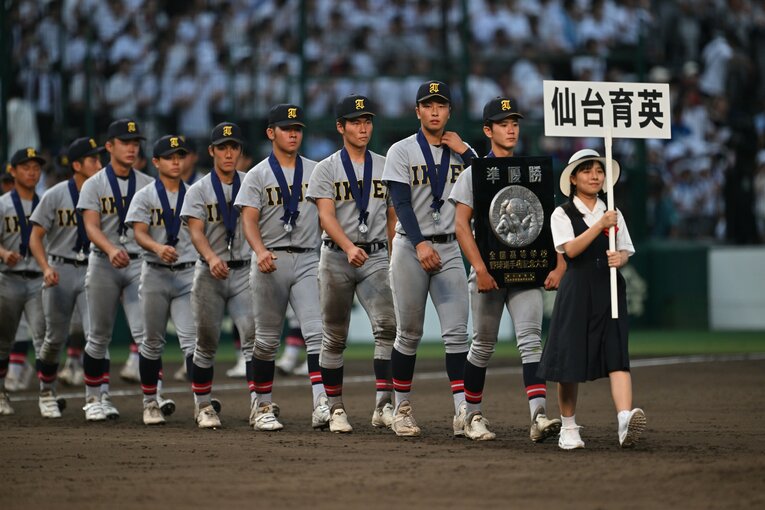 今夏の甲子園でも準優勝。昨年の優勝に続き活躍した仙台育英　©Hideki Sugiyama