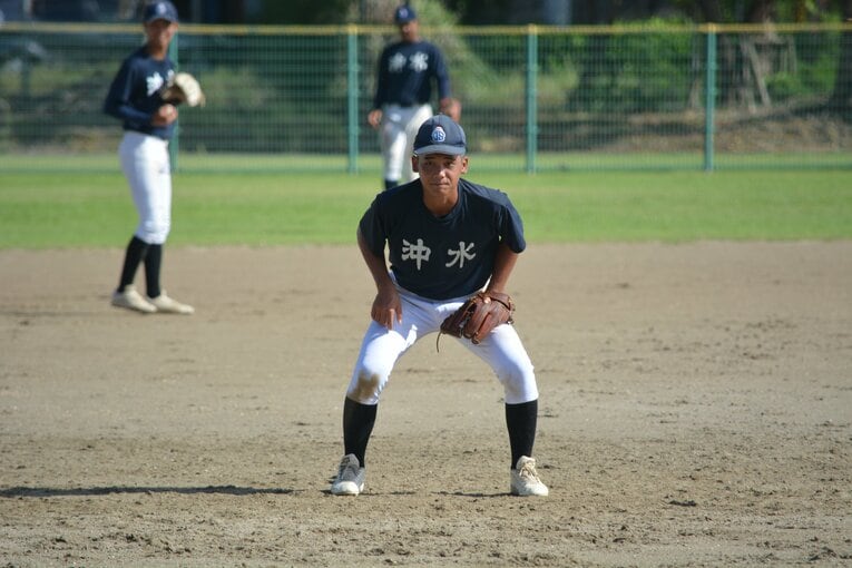 沖縄水産野球部の練習風景　©Takarin Matsunaga