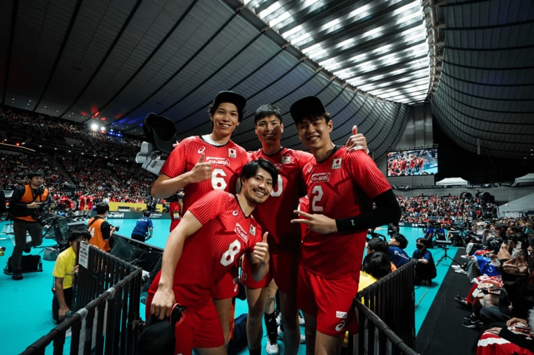 山内晶大、高橋健太郎、小野寺太志、関田誠大　©︎FIVB