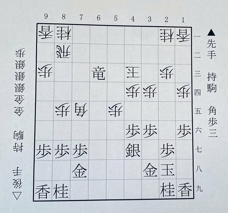 真部（先手側）ー中原戦の局面