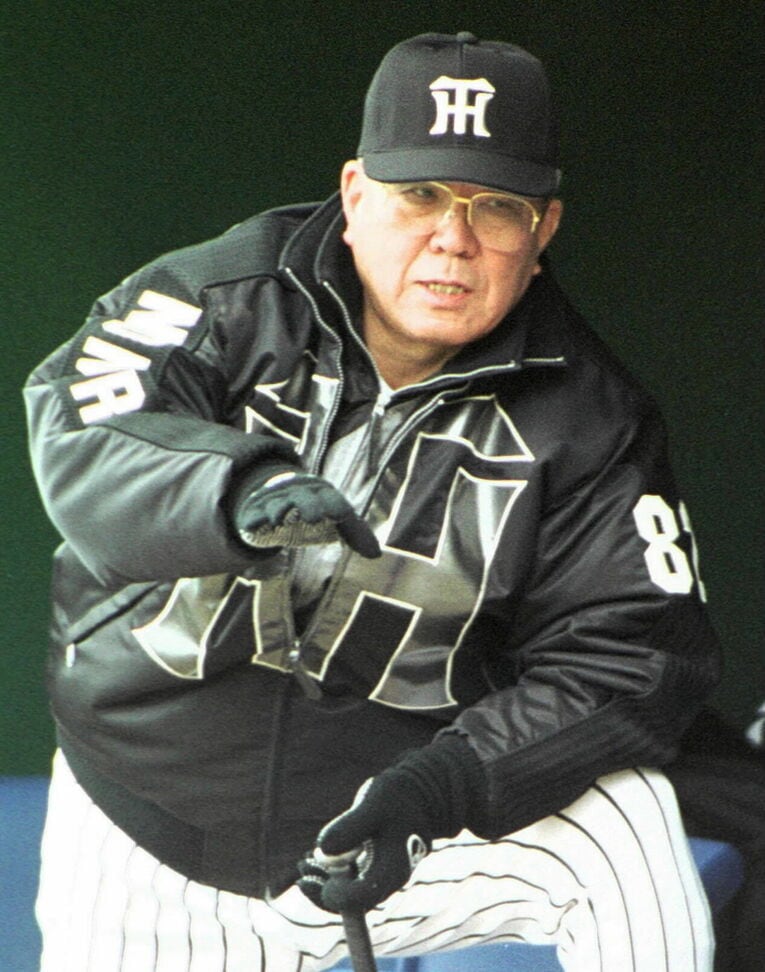 阪神時代の野村監督　©︎JIJI PRESS