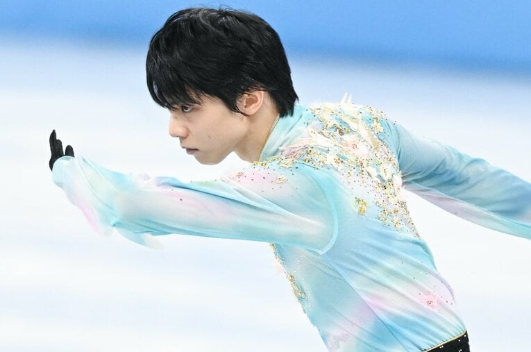 北京五輪フリー『天と地と』。「プロローグ」は、6分間練習のBGMから、並々ならぬこだわりが詰められていた ／ photograph by Asami Enomoto／JMPA