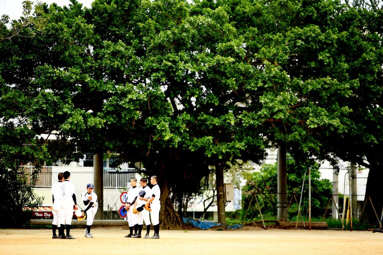 東浜在籍時の沖縄尚学・練習風景　©Tamon Matsuzono