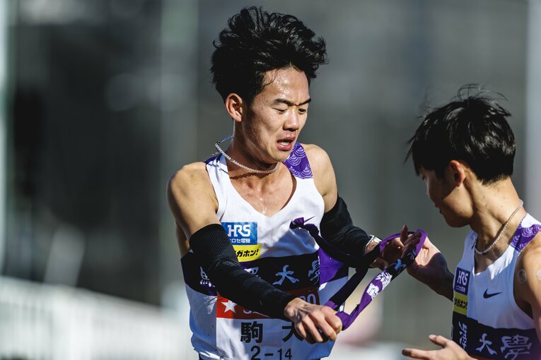エース区間2区で出雲駅伝の失速の借りを返す力走を見せた桑田　©Kiichi Matsumoto