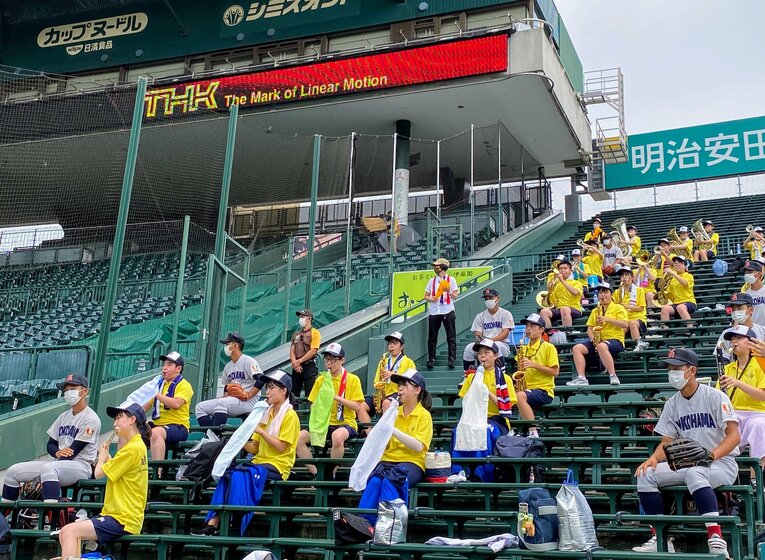 結露水の処理方法など、さまざまな制約が伴うなかで行われている今大会の応援