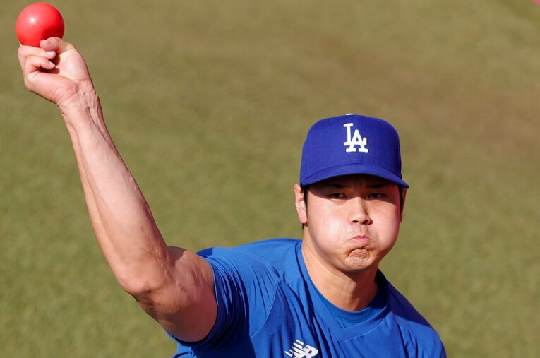 二刀流復活へいまでもドライブライン社の授けたルーティーンを続ける大谷選手。同社は「投手・大谷」復活の“虎の穴”となるのだろうか？ ／ photograph by Getty Images