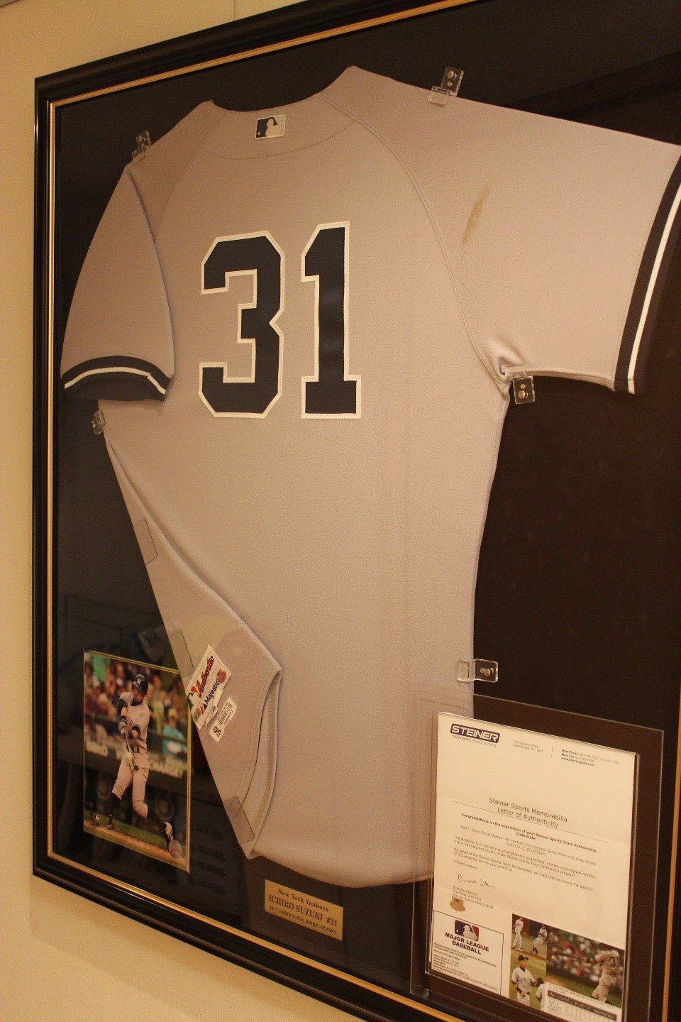 ヤンキース時代のイチローのユニフォーム©Aki