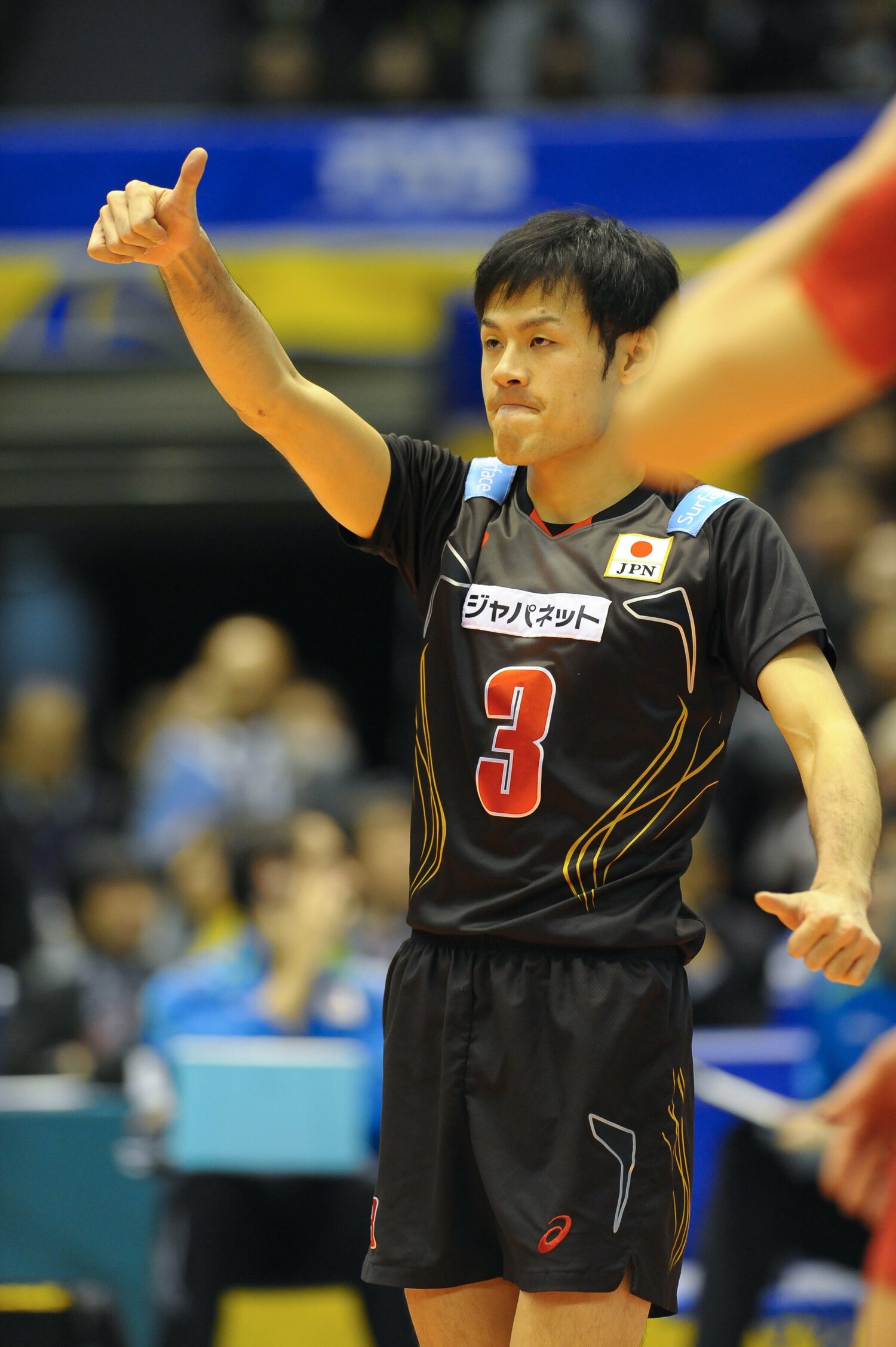 若手が多くいた日本代表のなかで、空気をピリッとさせられる貴重な存在だったリベロの永野健（2013年撮影）©︎Toshiya Kondo