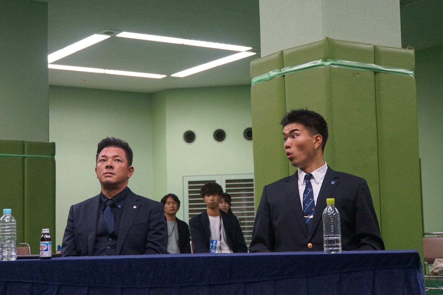 オリックス3位指名、山口廉王（仙台育英高）。ドラフト指名の瞬間【1枚目／全4枚】　©Kei Nakamura