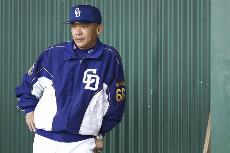 中日ドラゴンズの監督を8年間務め日本シリーズに5度進出、2007年には日本一にも輝いた落合博満 ／ photograph by JIJI PRESS