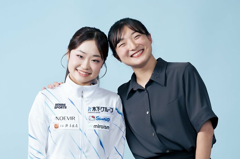 島田麻央が憧れの坂本花織と初対談 ／ photograph by Miki Fukano