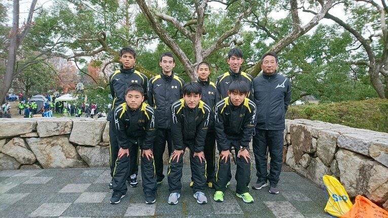 2018年の全国高校駅伝当日の韮山高メンバー