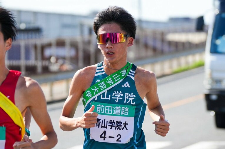 初出場となった出雲駅伝で2区を任されたものの区間10位と失速した折田壮太。原晋監督をして「最強軍団」と言わしめた世代の筆頭は何を思ったのか　©Satoshi Wada