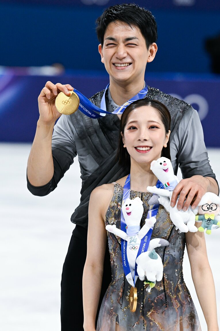 ミラノ・コルティナ五輪ではりくりゅうペアが日本初の金メダルを獲得　©Asami Enomoto/JMPA