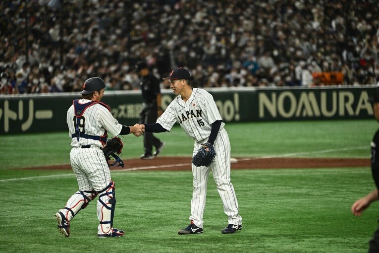 22年11月の侍ジャパン強化試合で登板した大勢　©︎Nanae Suzuki