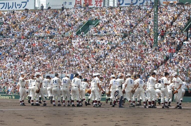 7位の早稲田実。2006年の決勝、対駒大苫小牧戦　©BUNGEISHUNJU