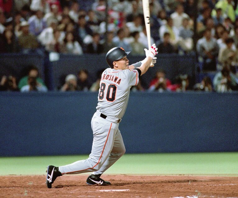 1994年オフにFA宣言し、ヤクルトから巨人に移籍した広沢克己。1995年のシーズン前、巨人は総額33億円を費やし、大型補強を行った　©JIJI PRESS